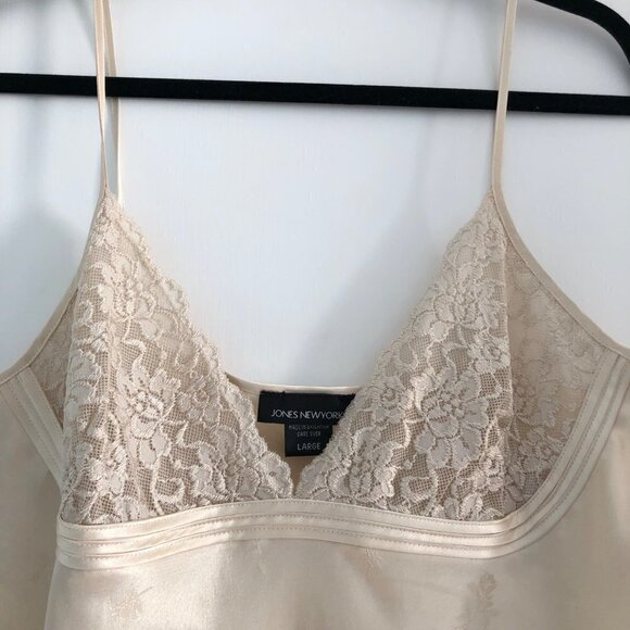 Vintage Jones of New York Nightgown Negligee Size Large Ivory Excellent - Picture 4 of 7